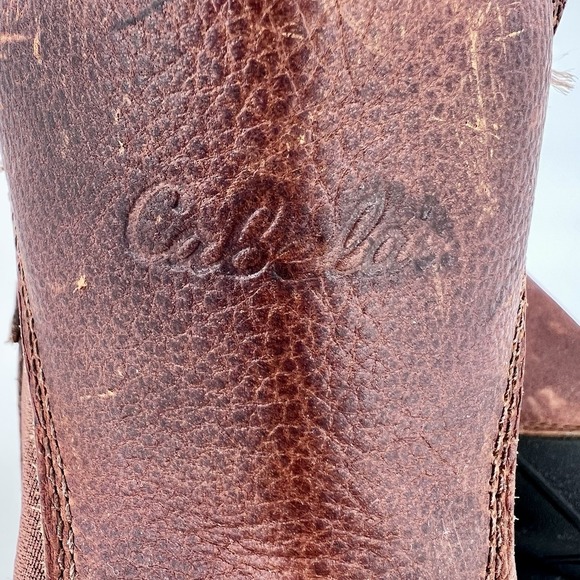Cabela's Brown Leather Boot MEN's 14D Thinsulate Dry Plus Rubber Outsole Outdoor - Picture 3 of 11